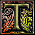[Decorative T]